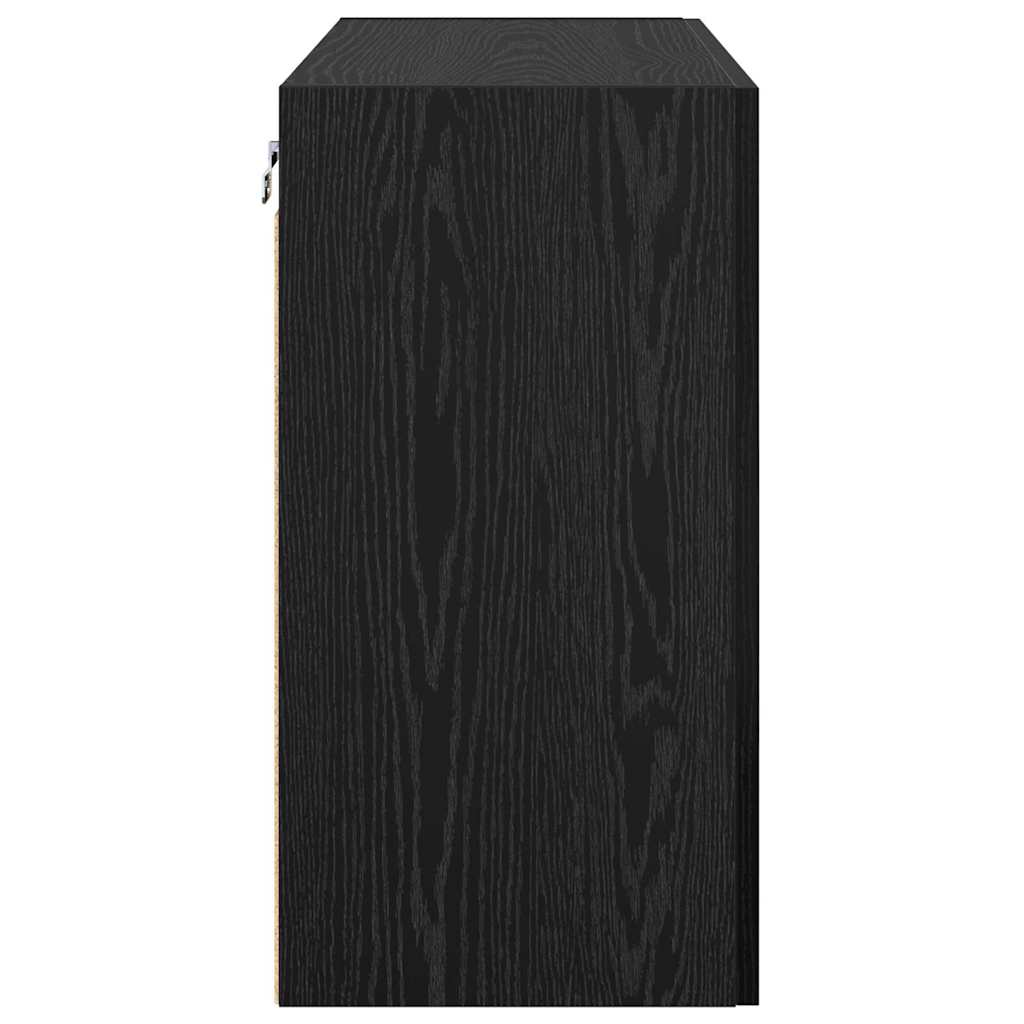 vidaXL Τοίχου Ντουλάπα 60 x 31 x 60 εκ. Επεξεργασμένο Ξύλο Μαύρη Οξυά
