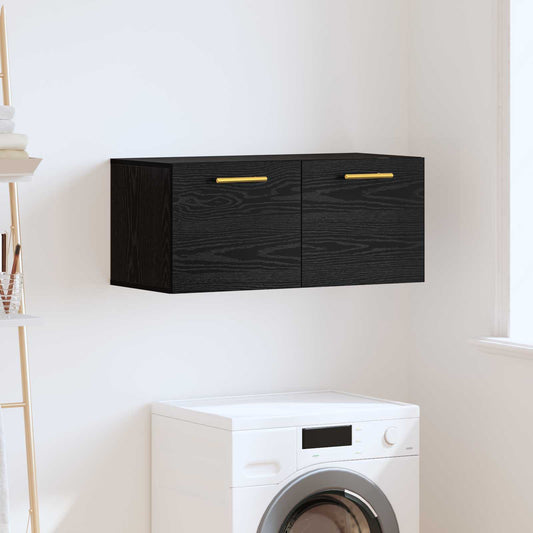 vidaXL Ντουλάπα Τοίχου 80 x 36.5 x 35 cm Επεξεργασμένο Ξύλο Μαύρη δρυς