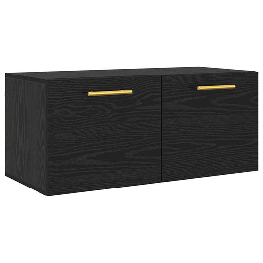 vidaXL Ντουλάπα Τοίχου 80 x 36.5 x 35 cm Επεξεργασμένο Ξύλο Μαύρη δρυς