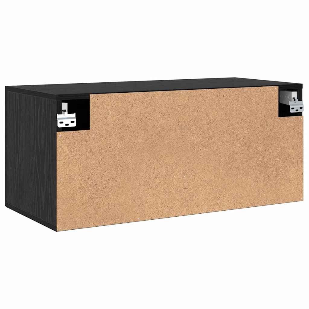 vidaXL Ντουλάπα Τοίχου 80 x 36.5 x 35 cm Επεξεργασμένο Ξύλο Μαύρη δρυς