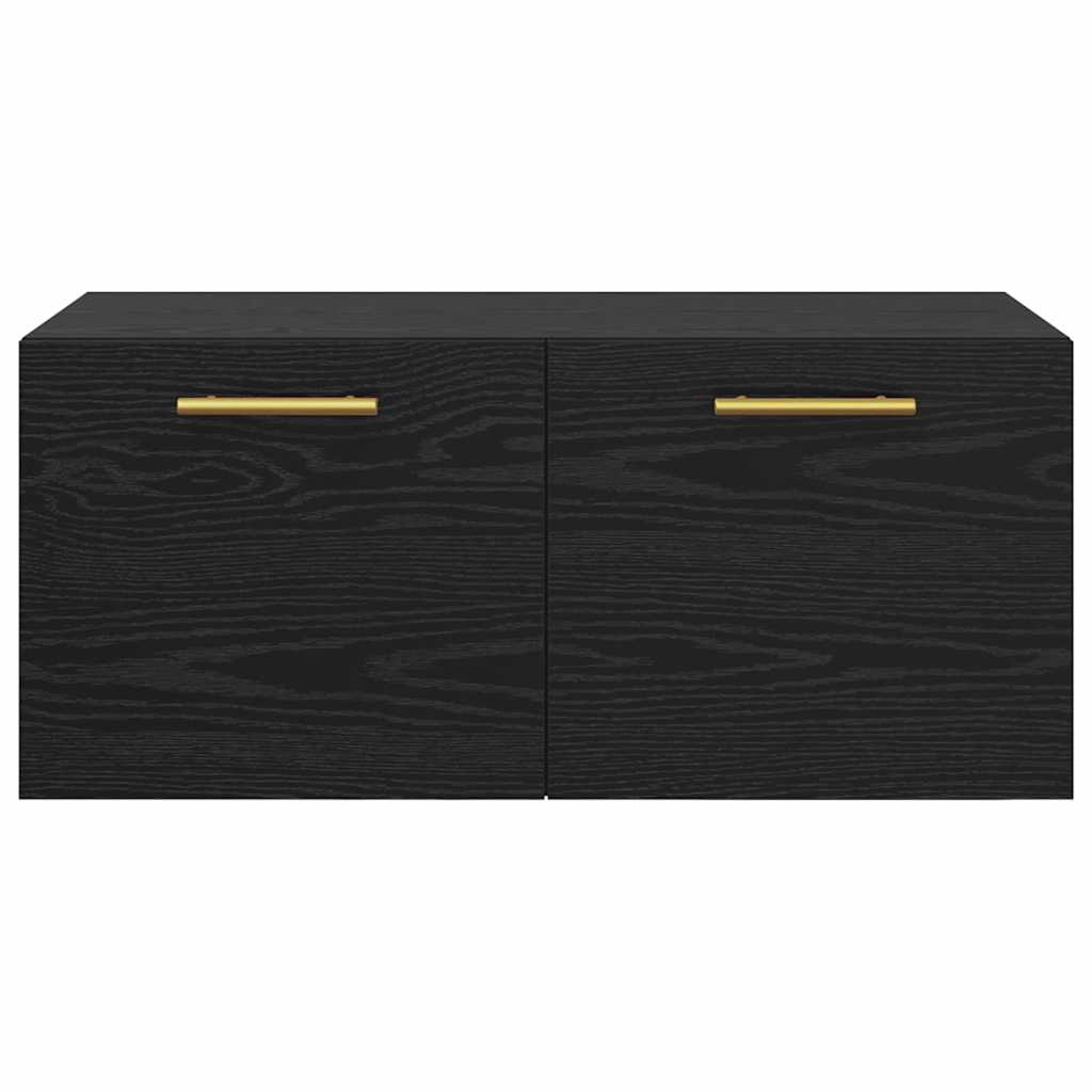 vidaXL Ντουλάπα Τοίχου 80 x 36.5 x 35 cm Επεξεργασμένο Ξύλο Μαύρη δρυς