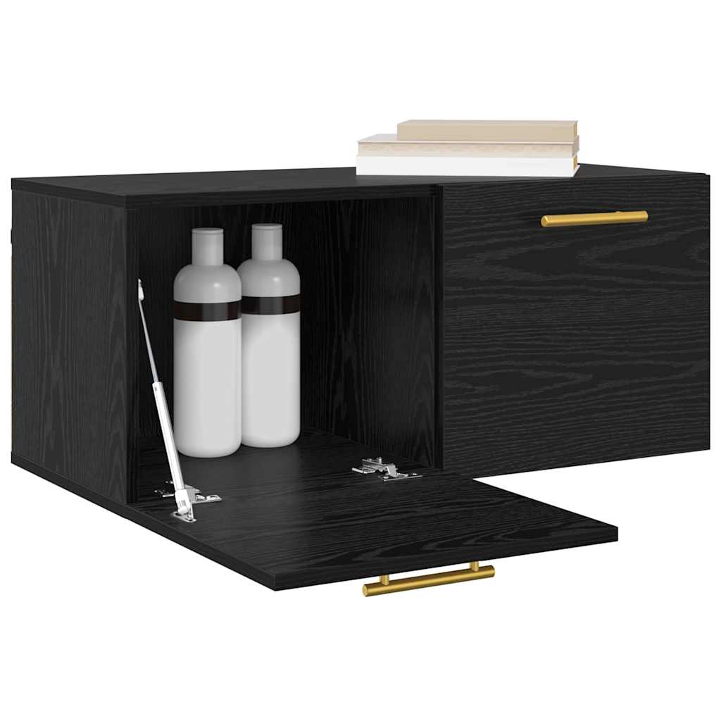 vidaXL Ντουλάπα Τοίχου 80 x 36.5 x 35 cm Επεξεργασμένο Ξύλο Μαύρη δρυς