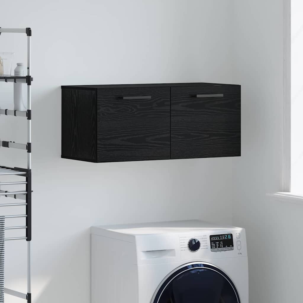vidaXL Ντουλάπα Τοίχου 80 x 36.5 x 35 cm Επεξεργασμένο Ξύλο Μαύρη δρυς