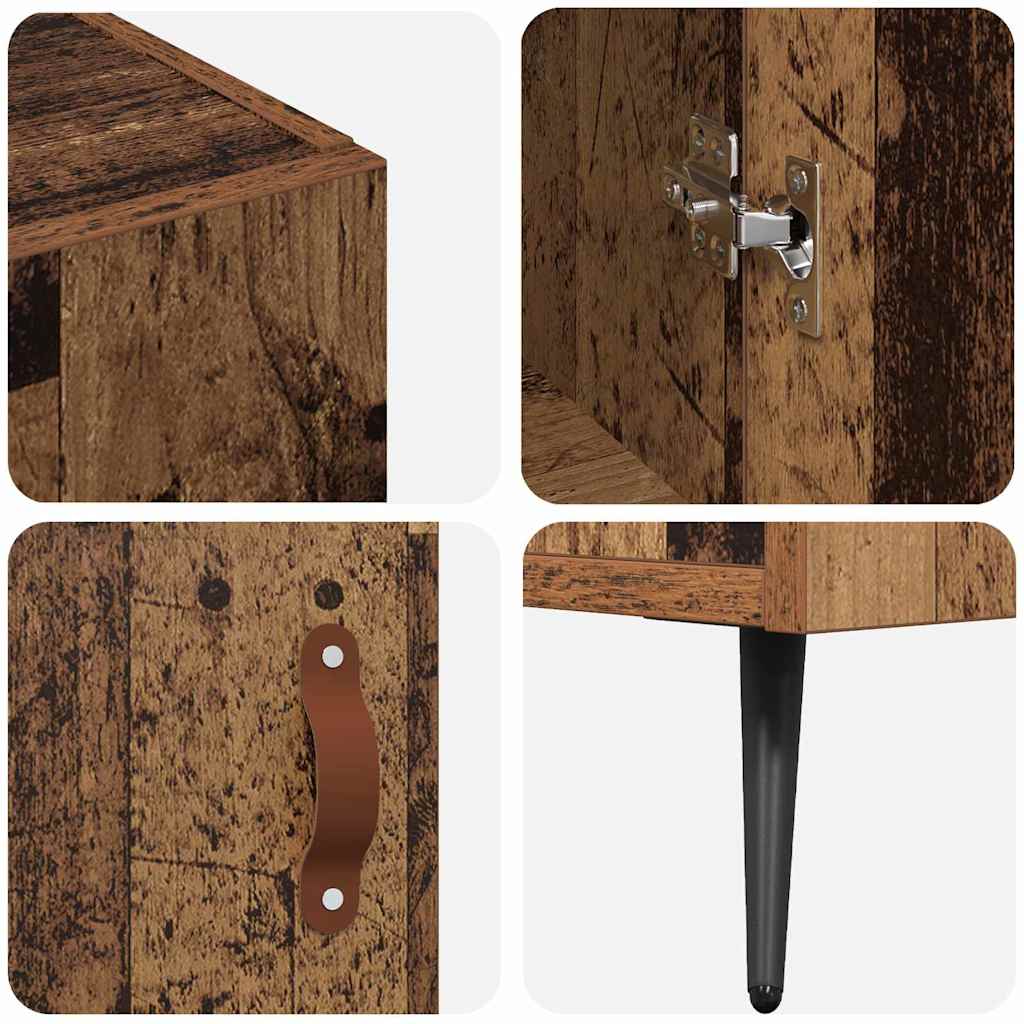 vidaXL Πλαϊνό γραφείο Παλιό ξύλο 89,5 x 34 x 80 εκ. Επεξεργασμένο ξύλο