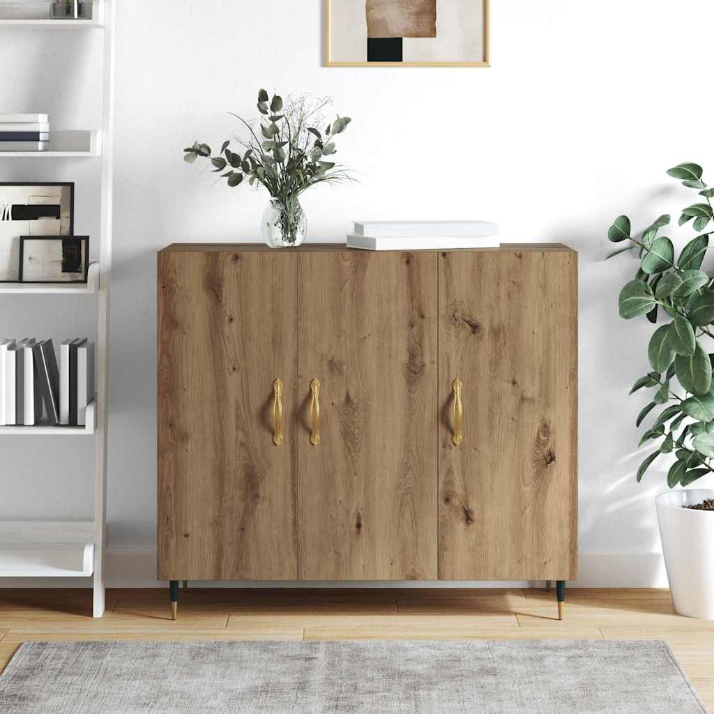 vidaXL Πλαϊνό γραφείο Artisan Oak 90 x 34 x 80 εκ. Επεξεργασμένο ξύλο