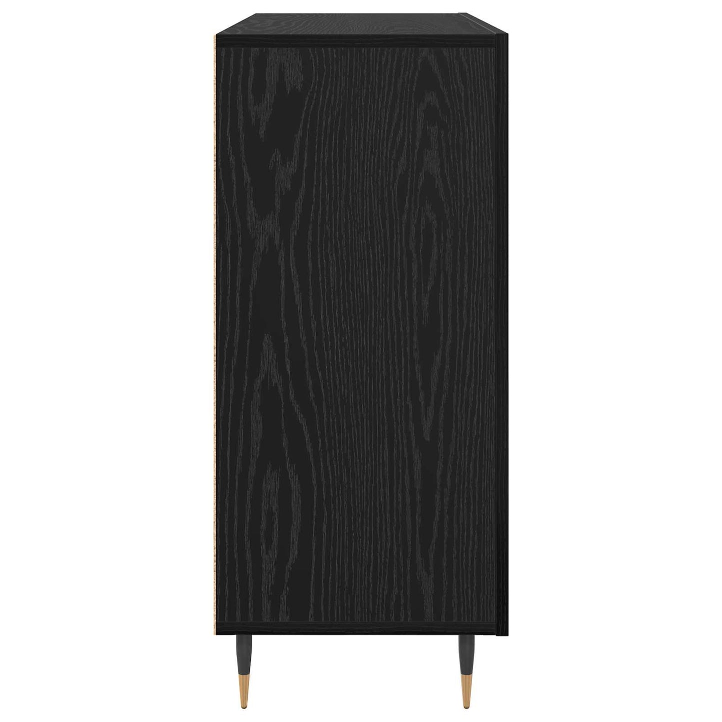vidaXL Πλαϊνό γραφείο Μαύρη Οξυά 90 x 34 x 80 εκ. Επεξεργασμένο ξύλο