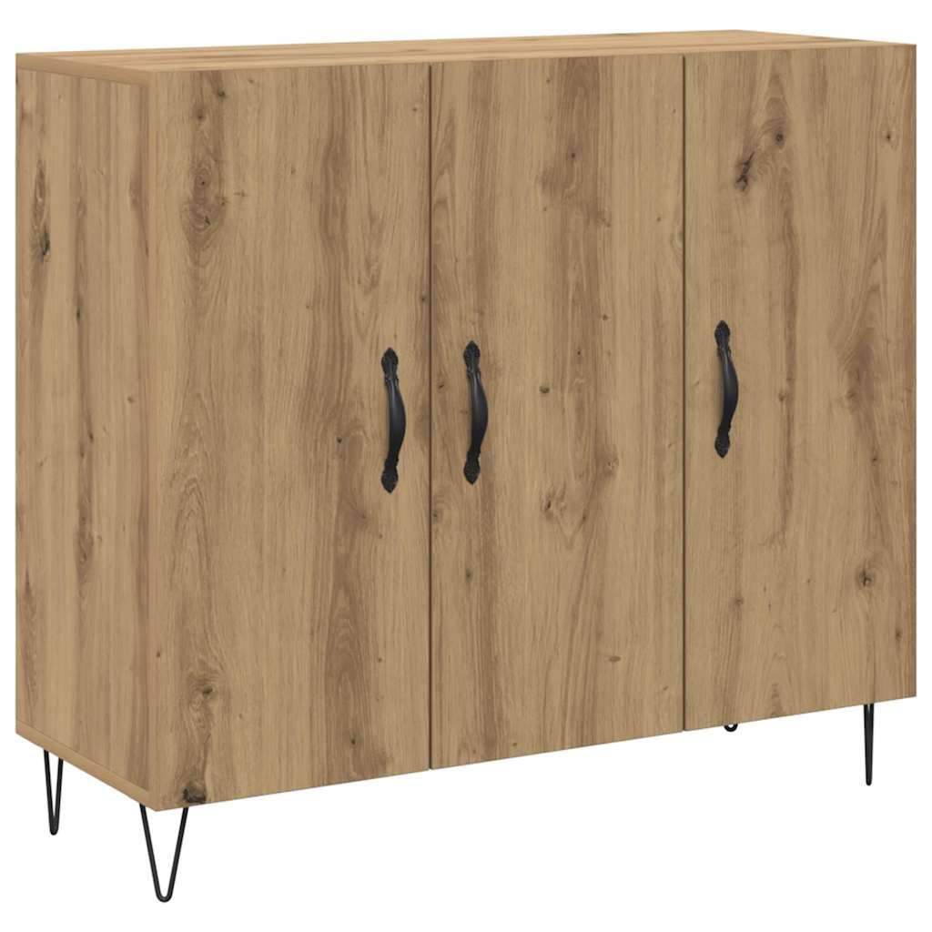 vidaXL Πλαϊνό γραφείο Artisan Oak 90 x 32,5 x 80 εκ Επεξεργασμένο ξύλο