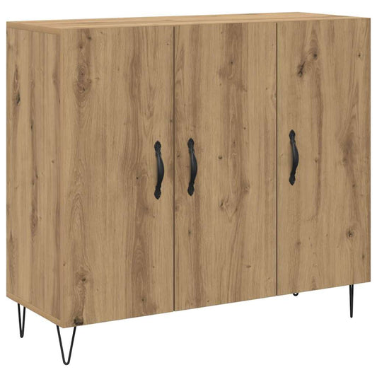 vidaXL Πλαϊνό γραφείο Artisan Oak 90 x 32,5 x 80 εκ Επεξεργασμένο ξύλο