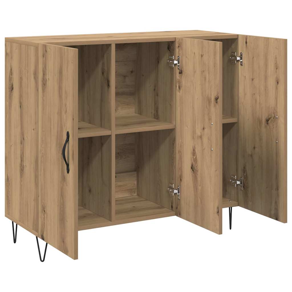 vidaXL Πλαϊνό γραφείο Artisan Oak 90 x 32,5 x 80 εκ Επεξεργασμένο ξύλο