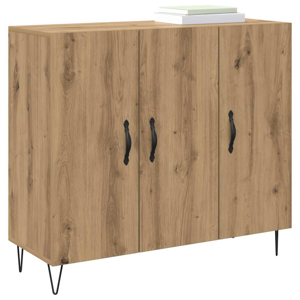 vidaXL Πλαϊνό γραφείο Artisan Oak 90 x 32,5 x 80 εκ Επεξεργασμένο ξύλο