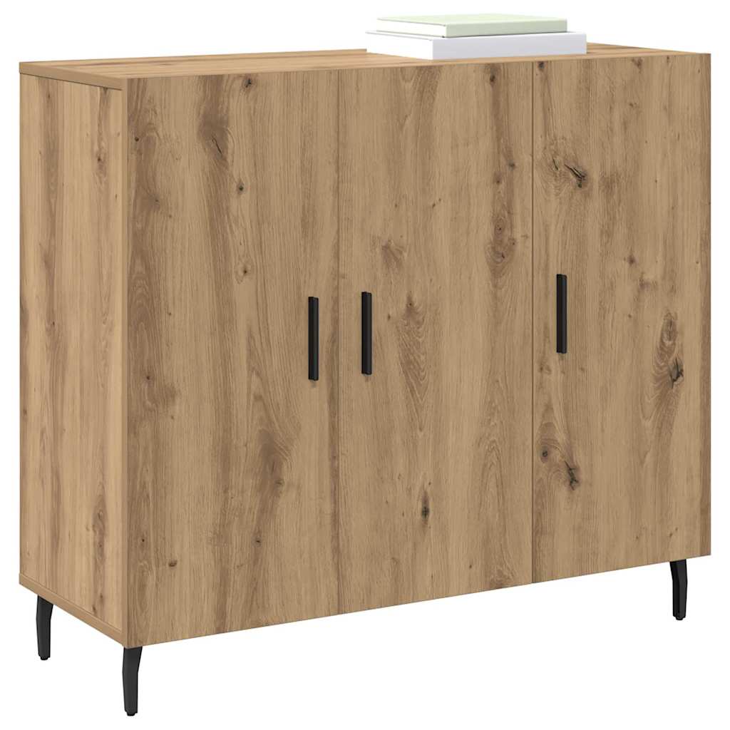 vidaXL Πλαϊνό γραφείο Artisan Oak 90 x 34 x 80 εκ. Επεξεργασμένο ξύλο