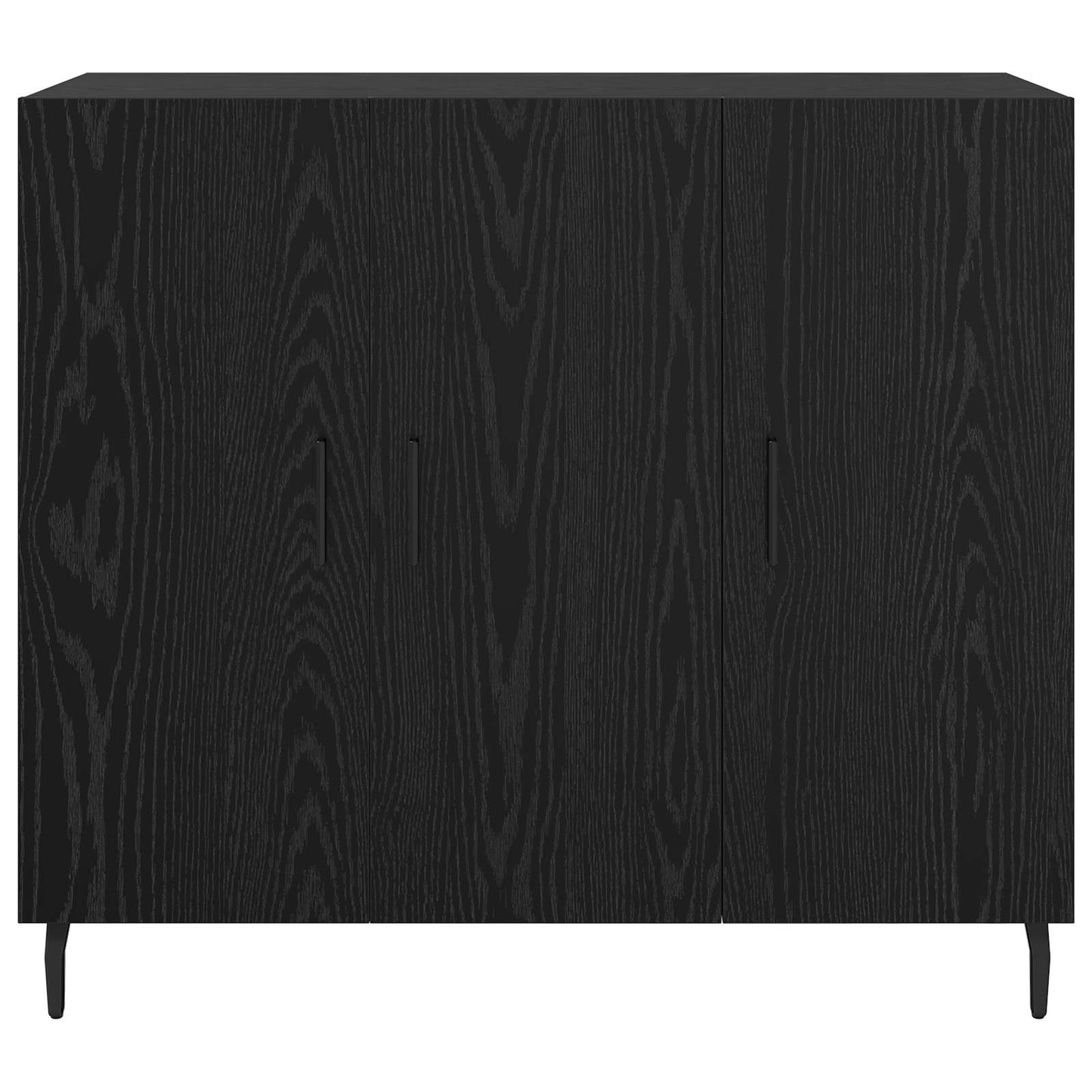 vidaXL Πλαϊνό γραφείο Μαύρη Οξυά 90 x 34 x 80 εκ. Επεξεργασμένο ξύλο