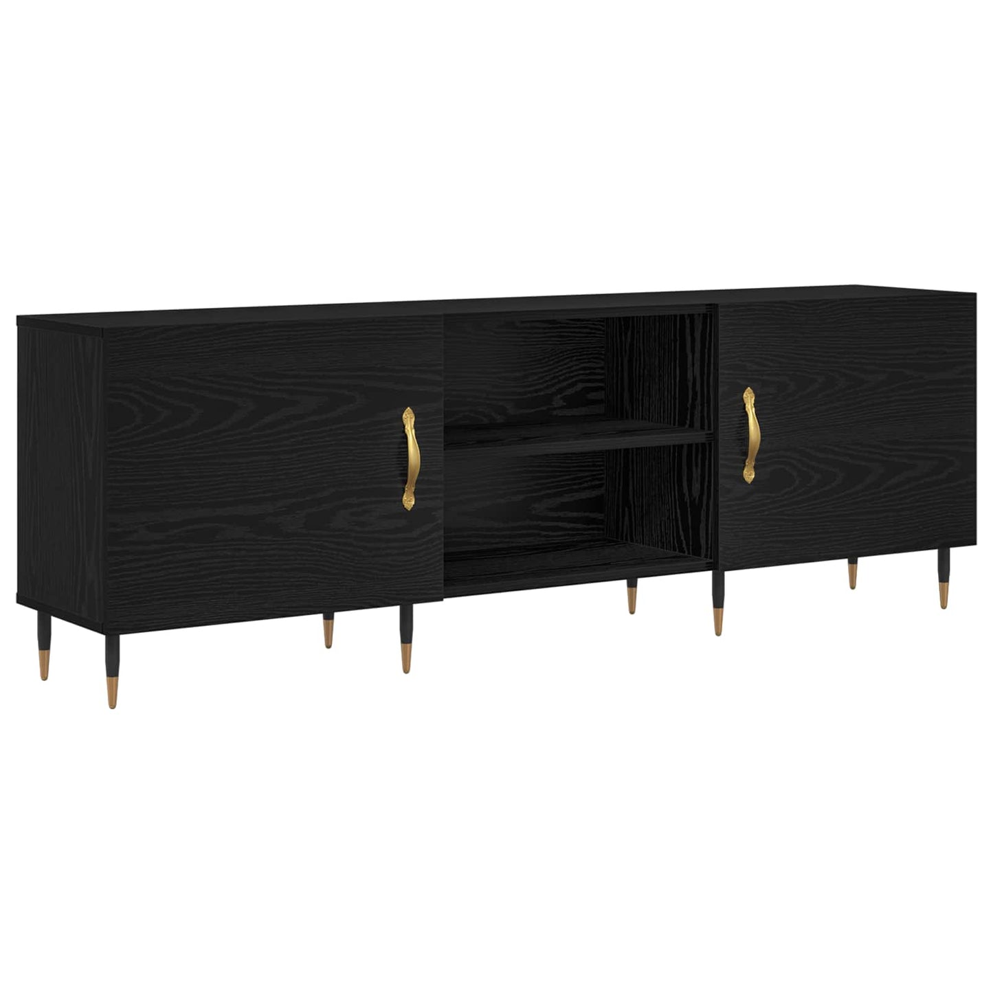vidaXL Ντουλάπι TV 150 x 30 x 50 cm Μαύρη δρυς Επεξεργασμένο ξύλο