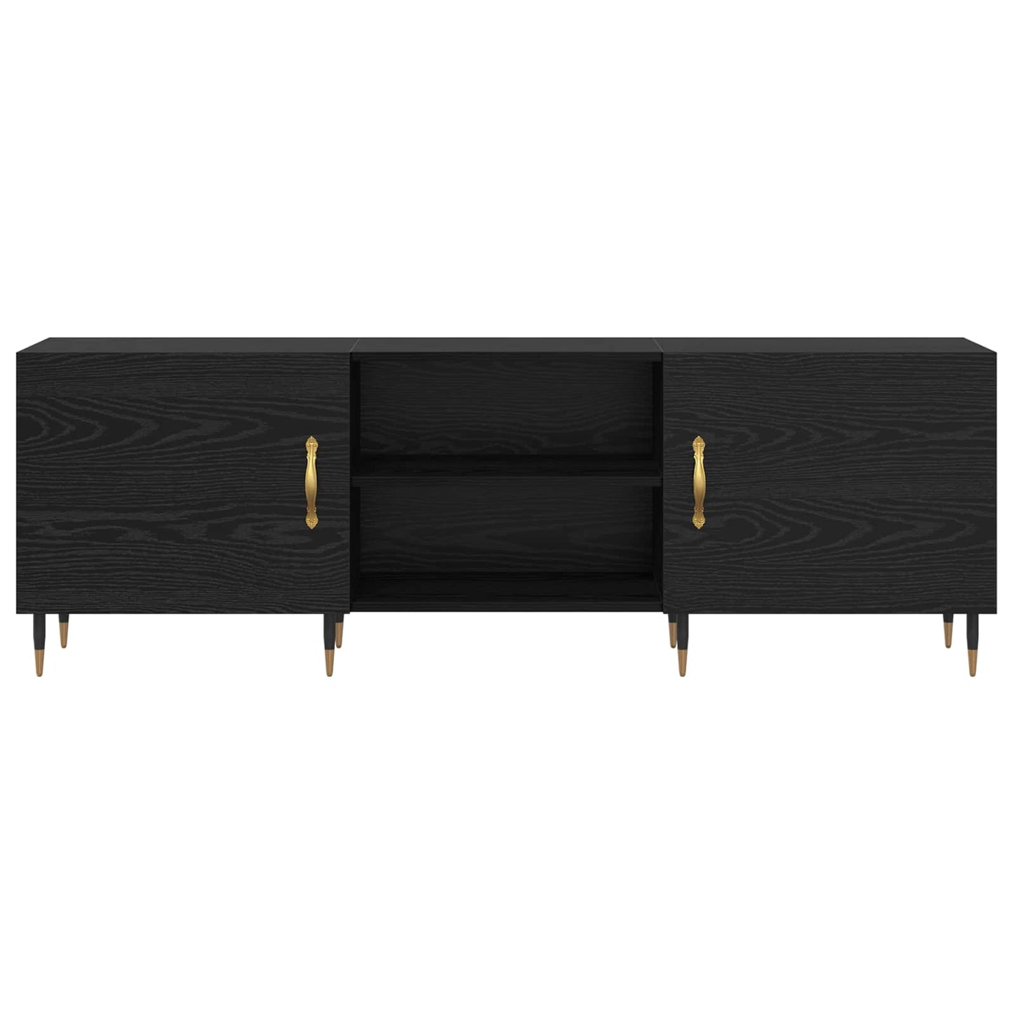 vidaXL Ντουλάπι TV 150 x 30 x 50 cm Μαύρη δρυς Επεξεργασμένο ξύλο