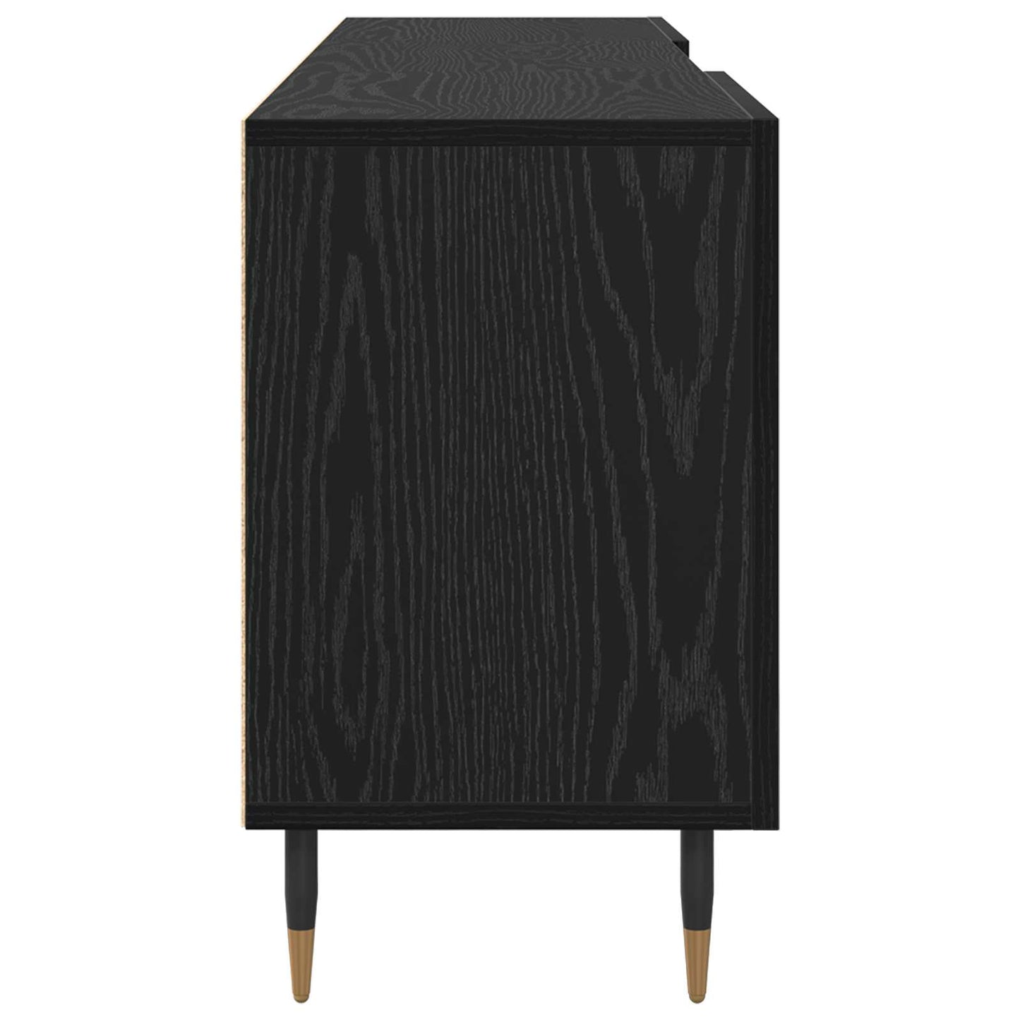 vidaXL Ντουλάπι TV 150 x 30 x 50 cm Μαύρη δρυς Επεξεργασμένο ξύλο