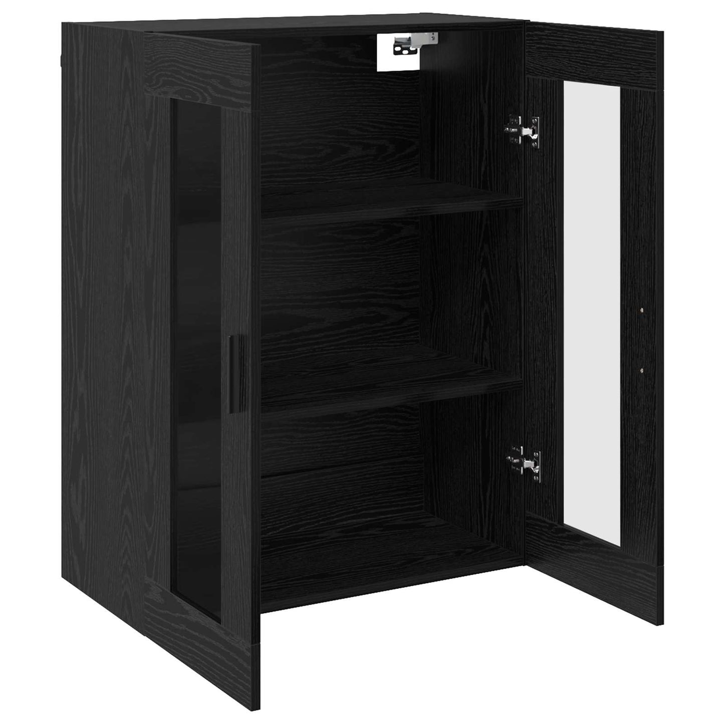 vidaXL Επιτοίχιο ντουλάπι Μαύρο 69,5 x 34 x 90 εκ. Επεξεργασμένο ξύλο
