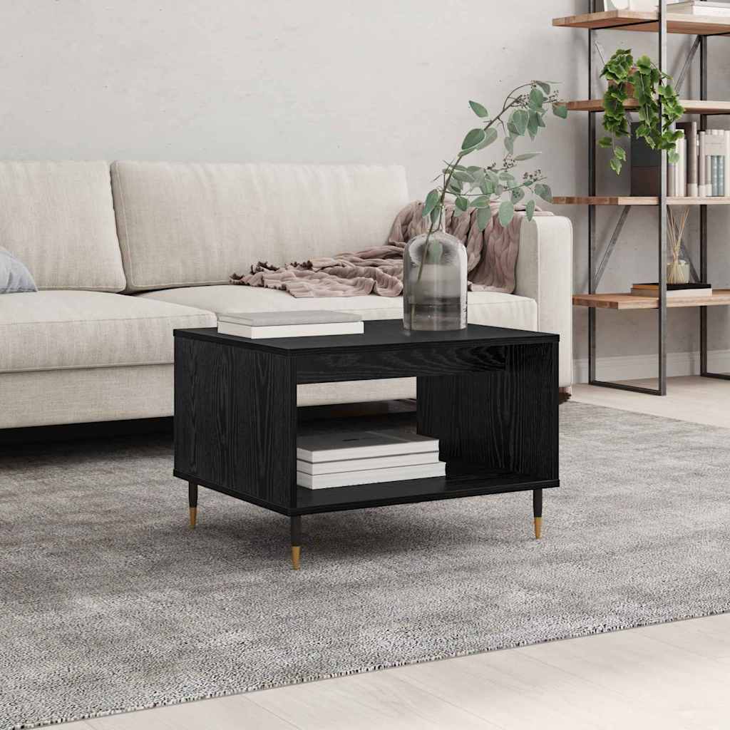 vidaXL Τραπεζάκι σαλονιού Μαύρη δρυς 60 x 50 x 40 εκ