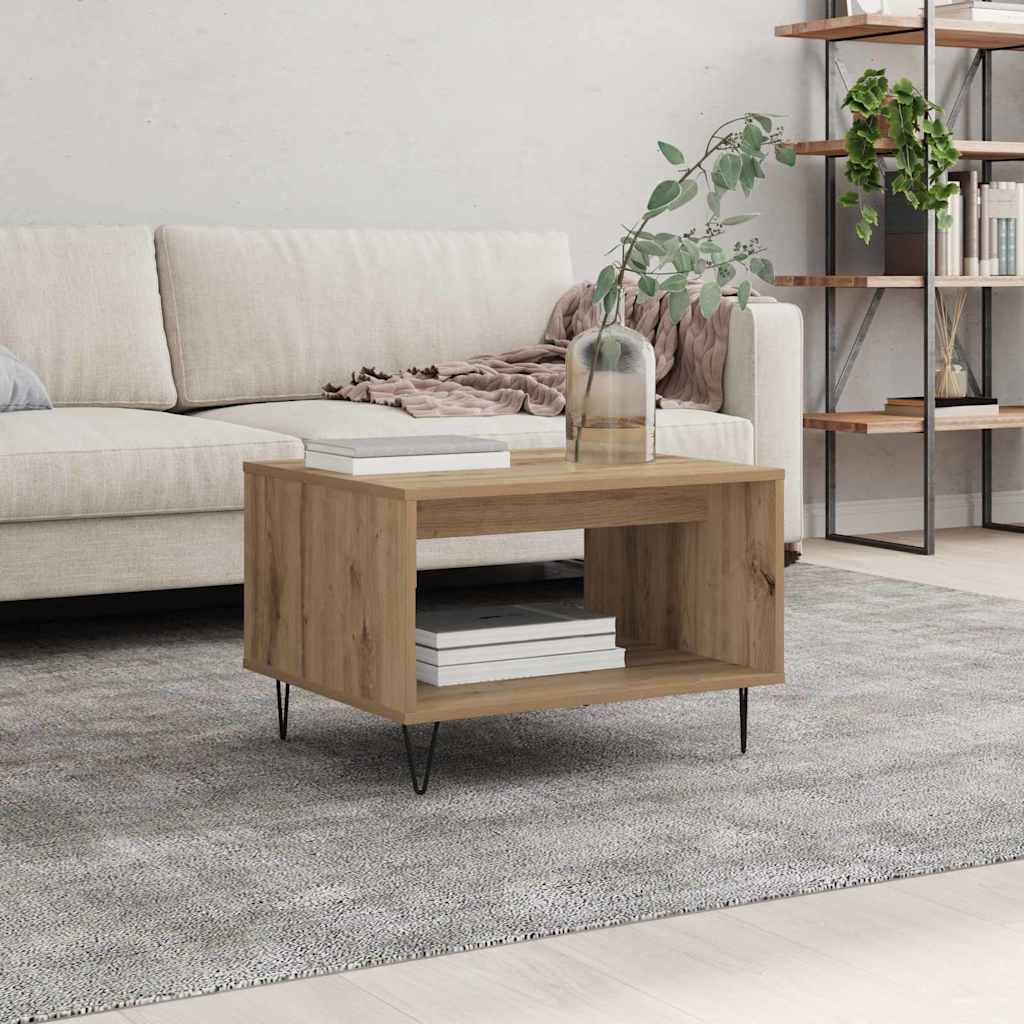 vidaXL Τραπεζάκι σαλονιού artisan δρυς 60 x 50 x 40 εκ