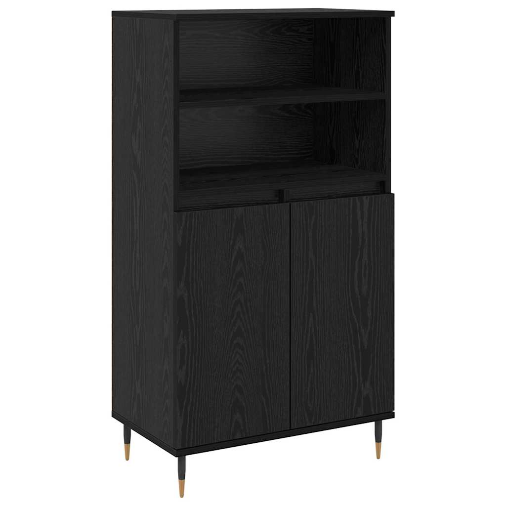 vidaXL Highboard Μαύρο 60 x 36 x 110 εκ. Επεξεργασμένο ξύλο