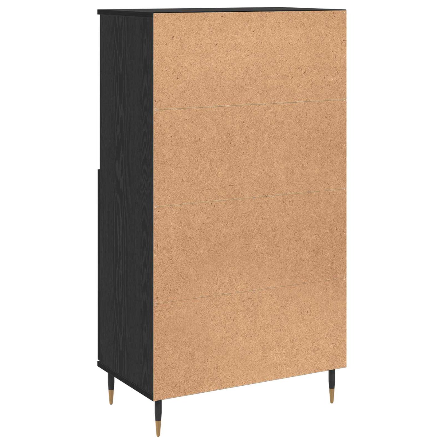 vidaXL Highboard Μαύρο 60 x 36 x 110 εκ. Επεξεργασμένο ξύλο