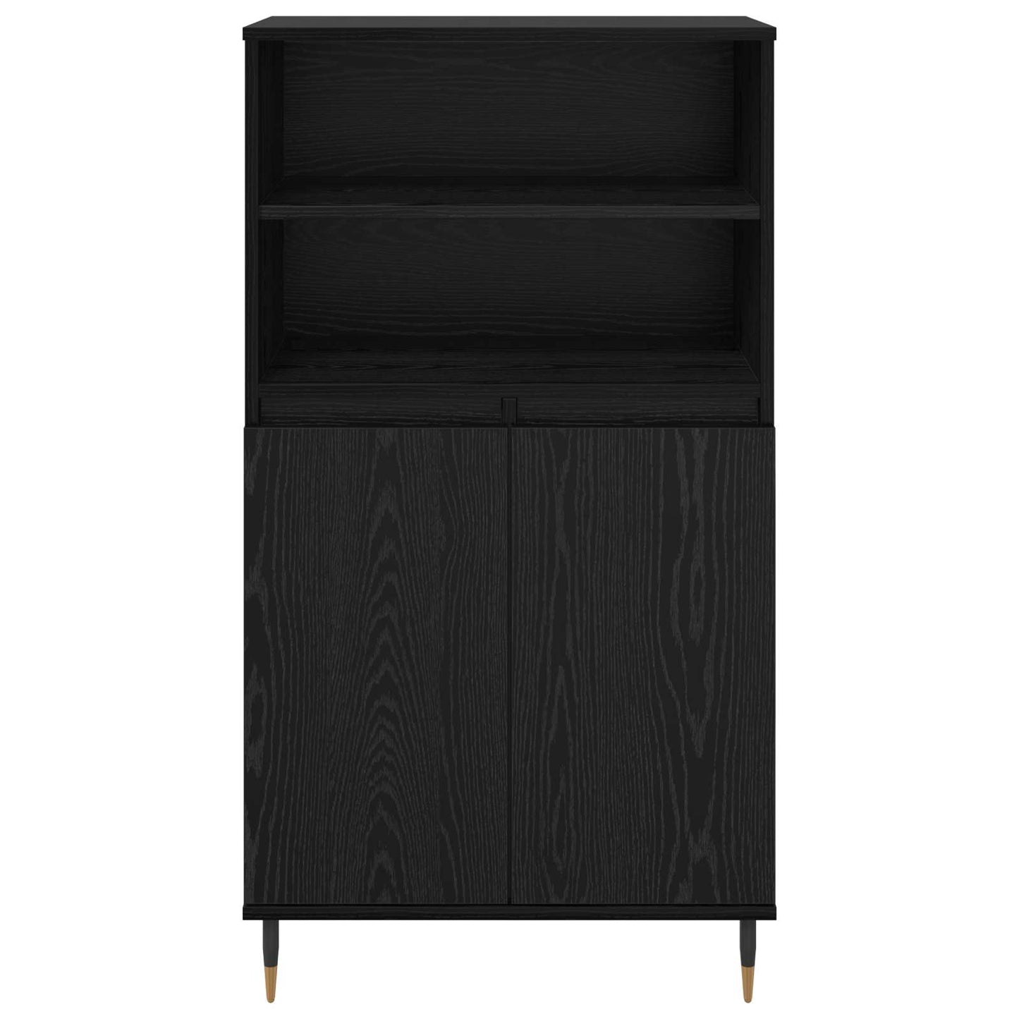 vidaXL Highboard Μαύρο 60 x 36 x 110 εκ. Επεξεργασμένο ξύλο