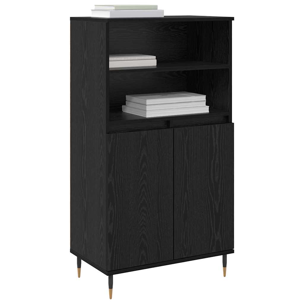 vidaXL Highboard Μαύρο 60 x 36 x 110 εκ. Επεξεργασμένο ξύλο
