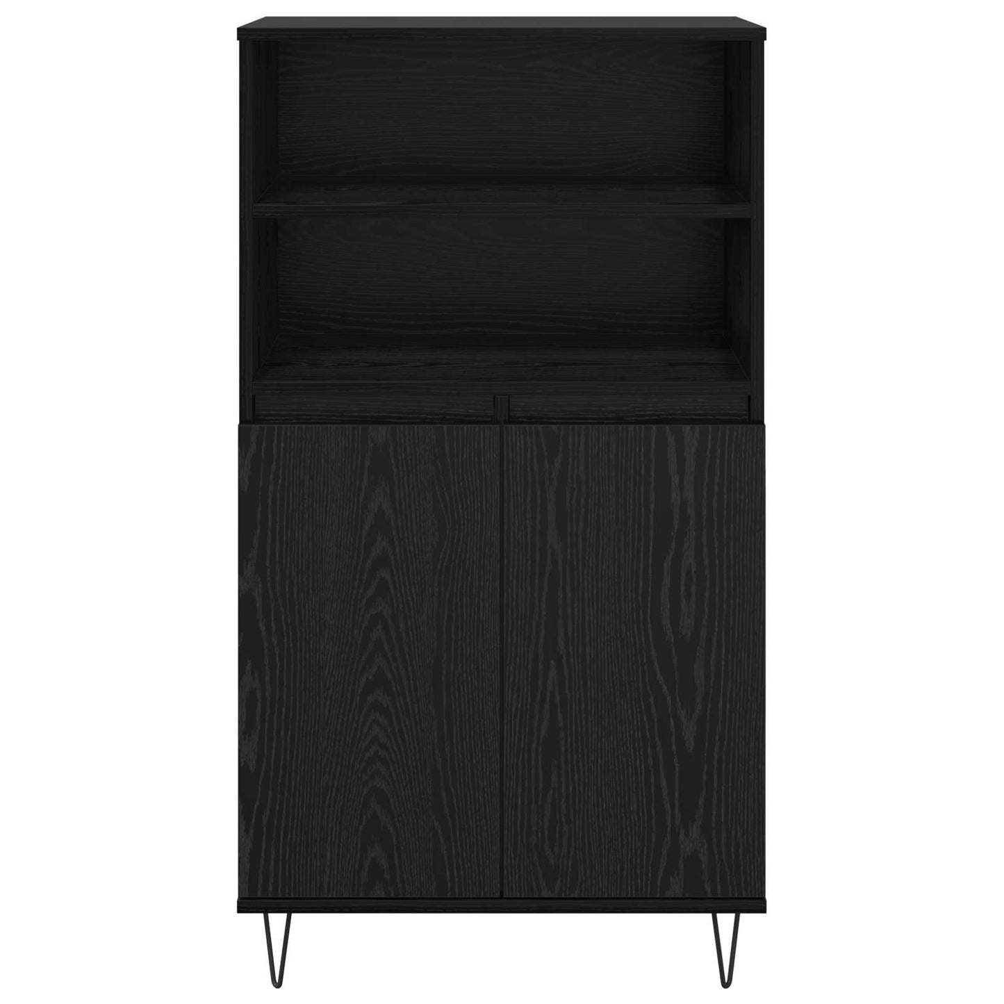 vidaXL Highboard Μαύρο 60 x 36 x 110 εκ. Επεξεργασμένο ξύλο