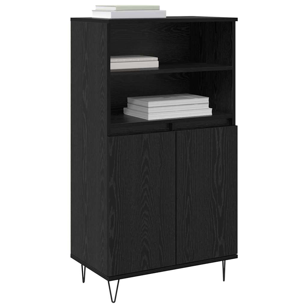 vidaXL Highboard Μαύρο 60 x 36 x 110 εκ. Επεξεργασμένο ξύλο