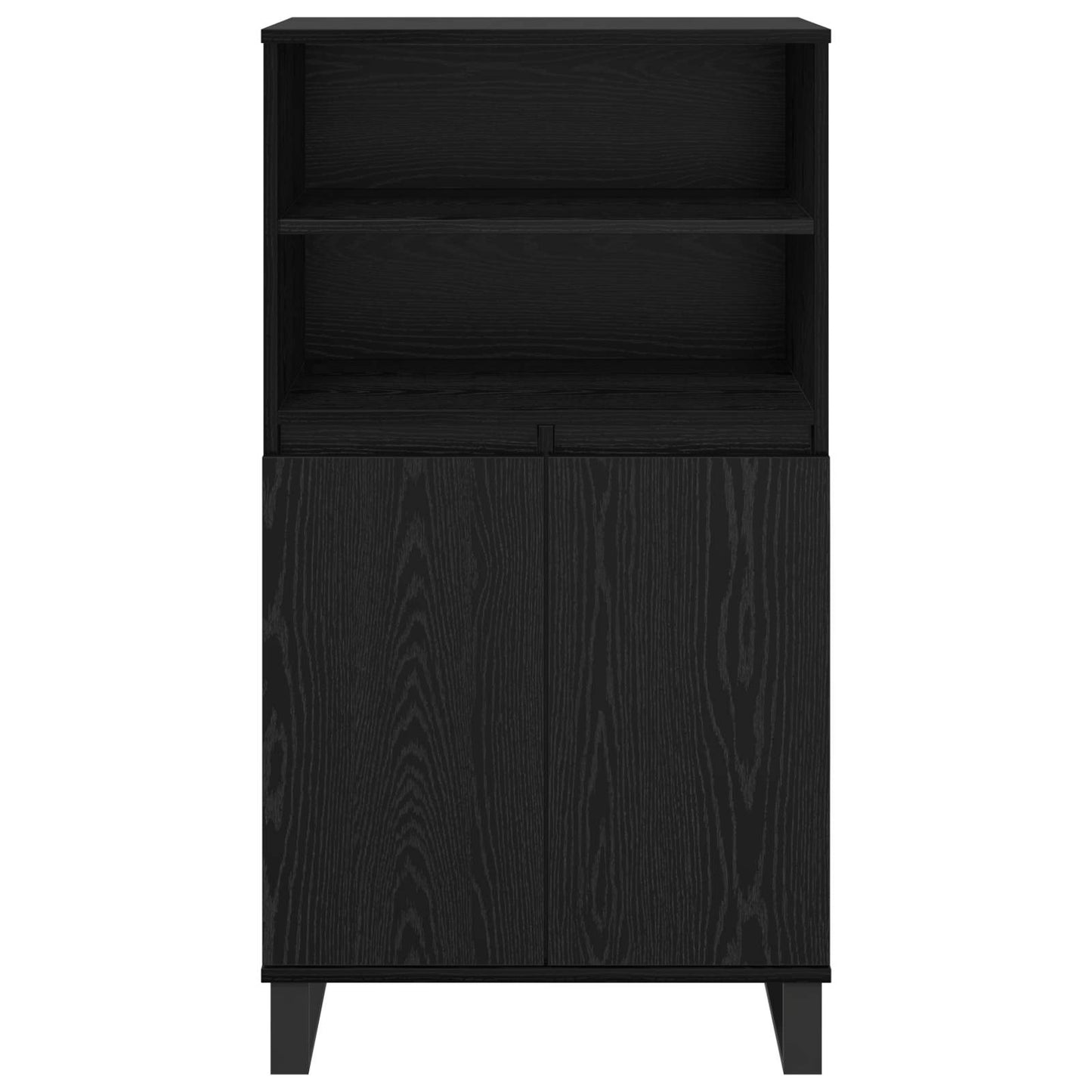 vidaXL Highboard Μαύρο 60 x 36 x 110 εκ Επεξεργασμένο ξύλο