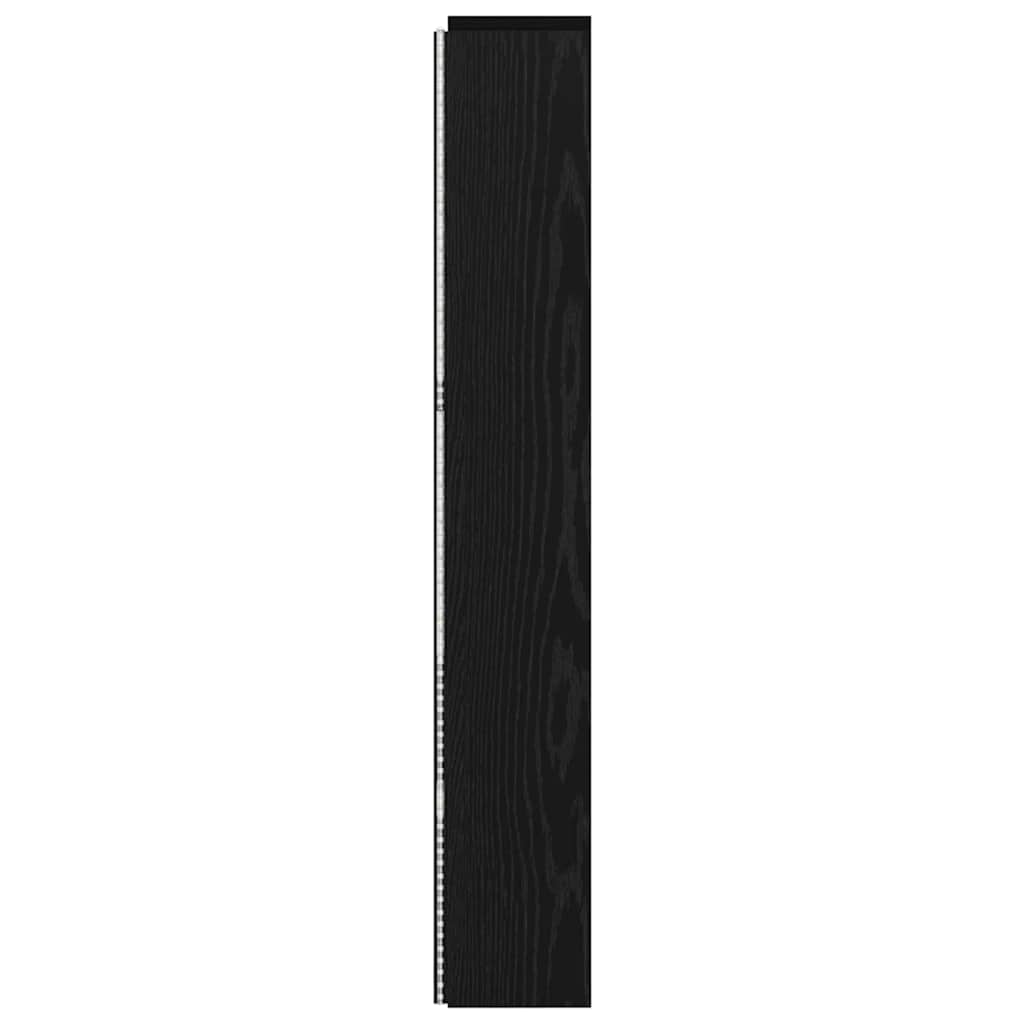 vidaXL Κρεβάτι με Κεφαλάρι με ράφι Μαύρη δρυς Επεξεργασμένο ξύλο