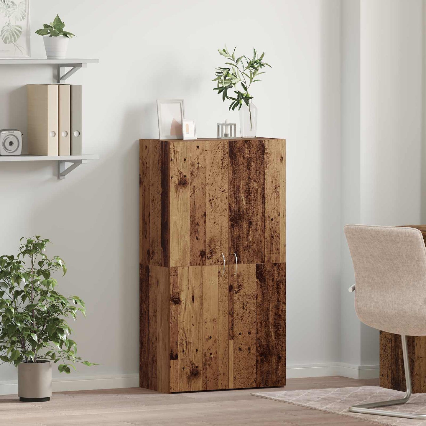 vidaXL Γραφείο Ντουλάπι Μαύρη Οξυά 60 x 32 x 115 cm Επεξεργασμένο ξύλο