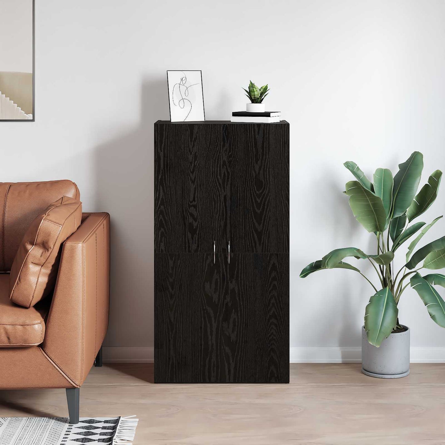 vidaXL Γραφείο Ντουλάπι με ράφι με πόρτα Artisan Oak 60 x 32 x 115 cm