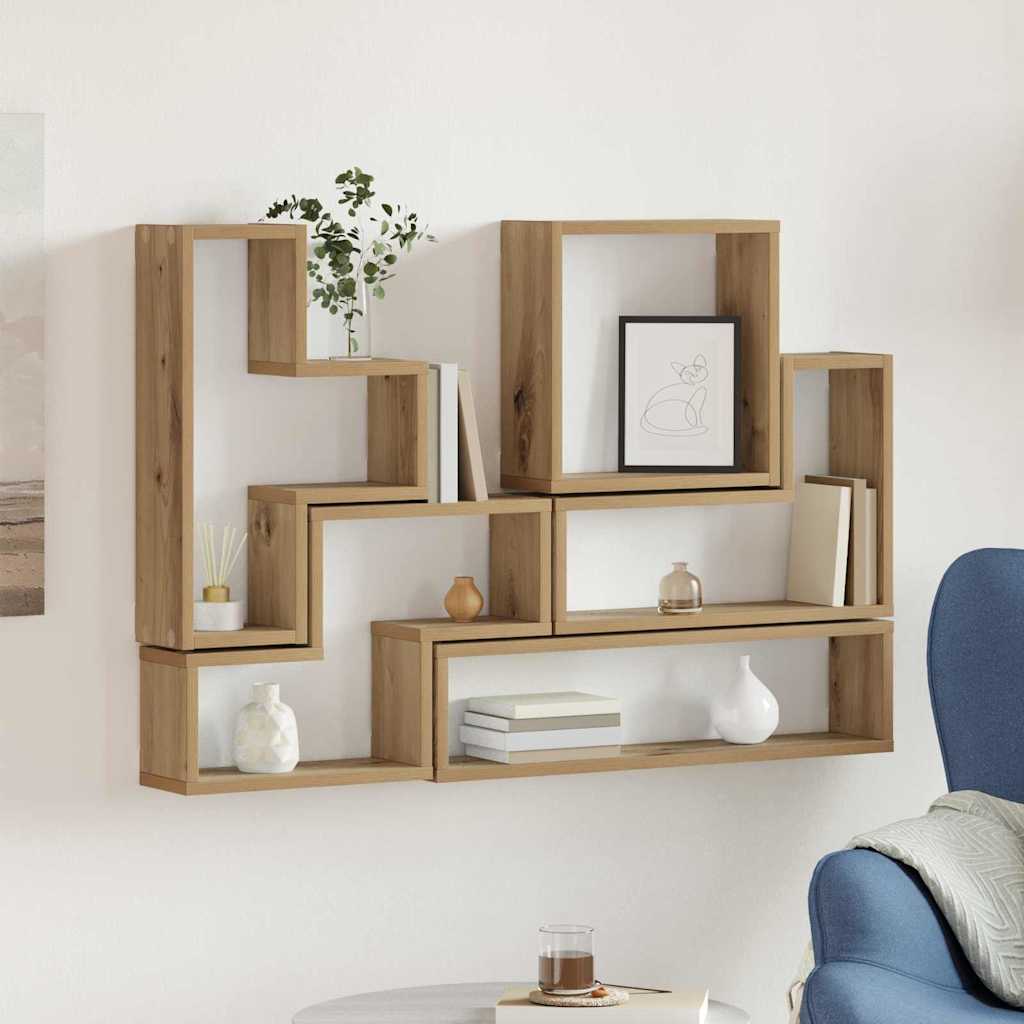 vidaXL Ράφι Τοίχου Επιτοίχιο Artisan Oak 96 x 12 x 64 εκ.