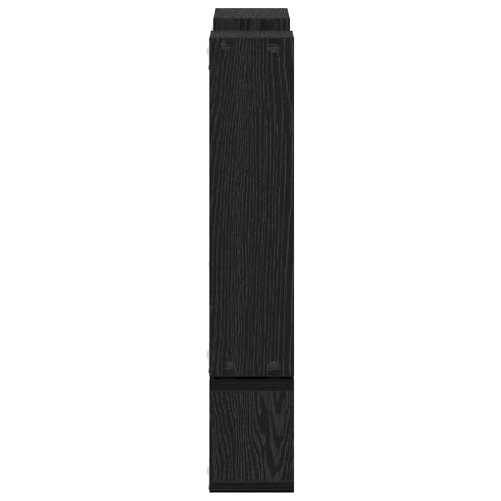 vidaXL Κύβος Τοίχου Μαύρη δρυς 96 x 12 x 64 εκ. Επεξεργασμένο ξύλο