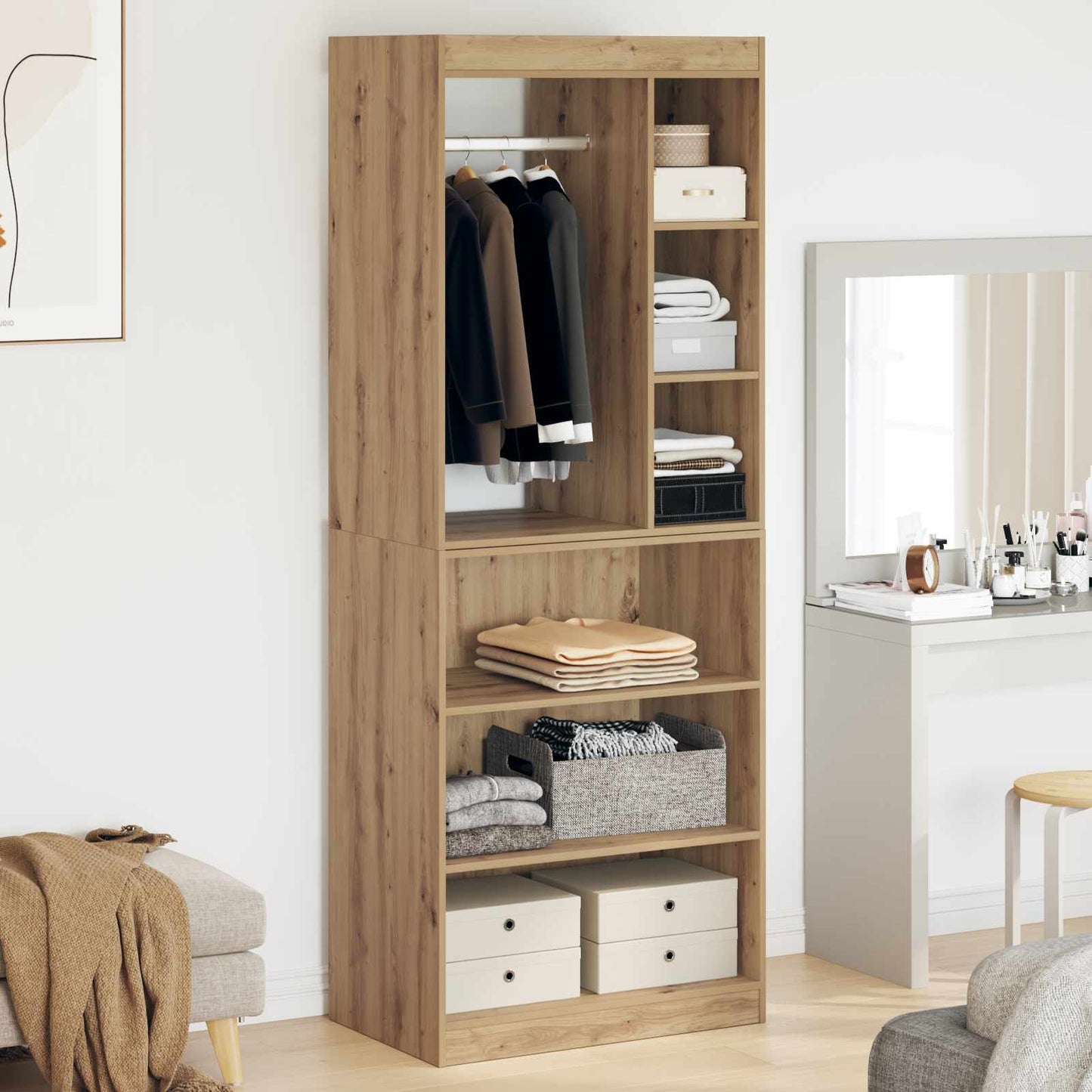 vidaXL Ντουλάπι Artisan Oak 77 x 48 x 102 cm