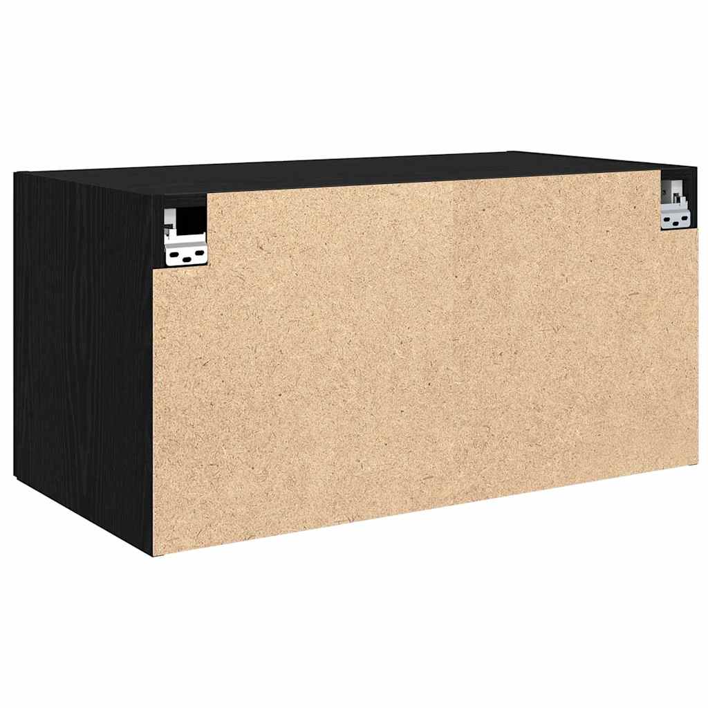 vidaXL Ντουλάπα Τοίχου Μαύρη δρυς 80 x 42.5 x 40 cm Επεξεργασμένο ξύλο