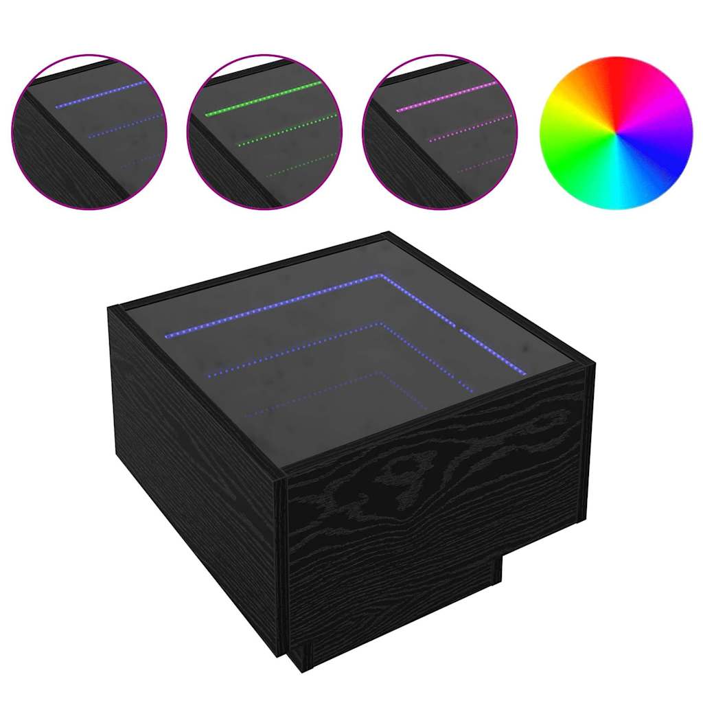 vidaXL Τραπεζάκι σαλονιού Μαύρη δρυς 40 x 40 x 30 cm