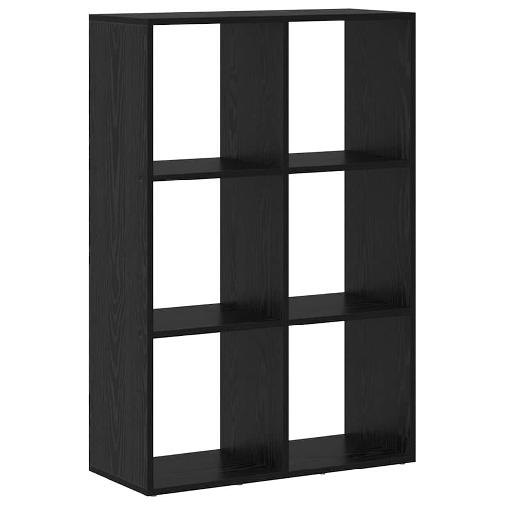 vidaXL Βιβλιοθήκη Μαύρη δρυς 69.5 x 29 x 103.5 εκ Επεξεργασμένο ξύλο