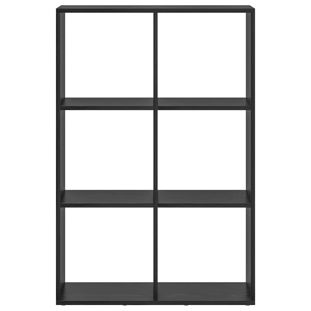 vidaXL Βιβλιοθήκη Μαύρη δρυς 69.5 x 29 x 103.5 εκ Επεξεργασμένο ξύλο