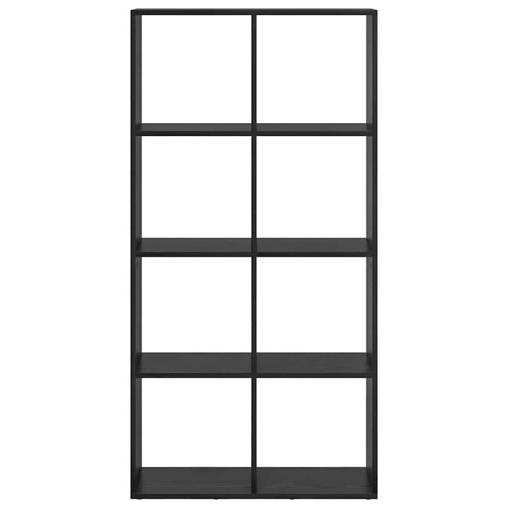 vidaXL Βιβλιοθήκη Μαύρο 69,5 x 29 x 137,5 εκ Επεξεργασμένο ξύλο