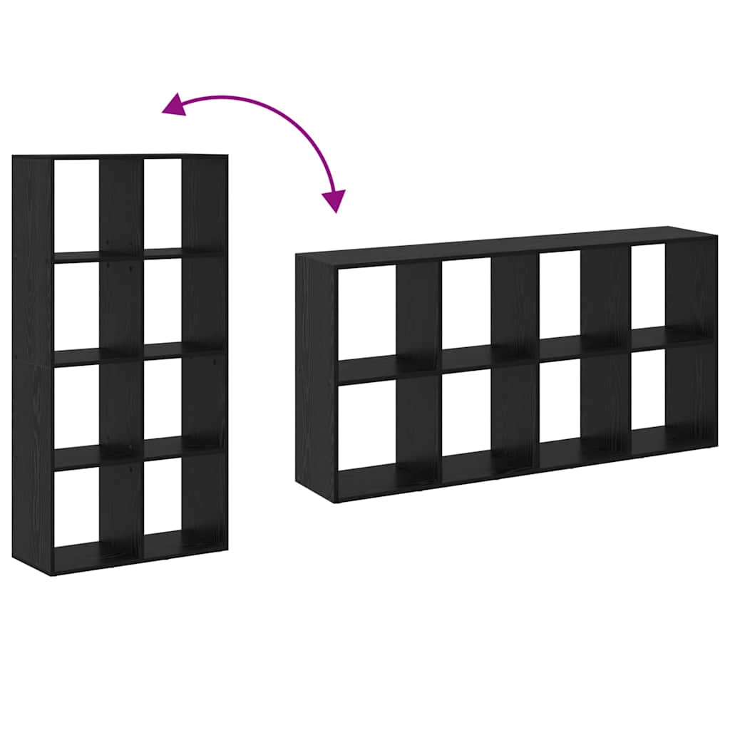 vidaXL Βιβλιοθήκη Μαύρο 69,5 x 29 x 137,5 εκ Επεξεργασμένο ξύλο