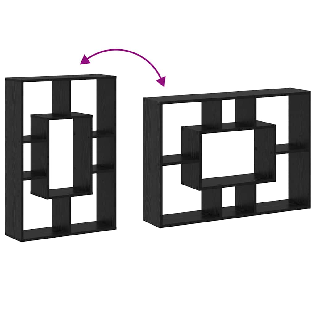 vidaXL Βιβλιοθήκη Μαύρη δρυς 63 x 20 x 90 εκ Επεξεργασμένο ξύλο