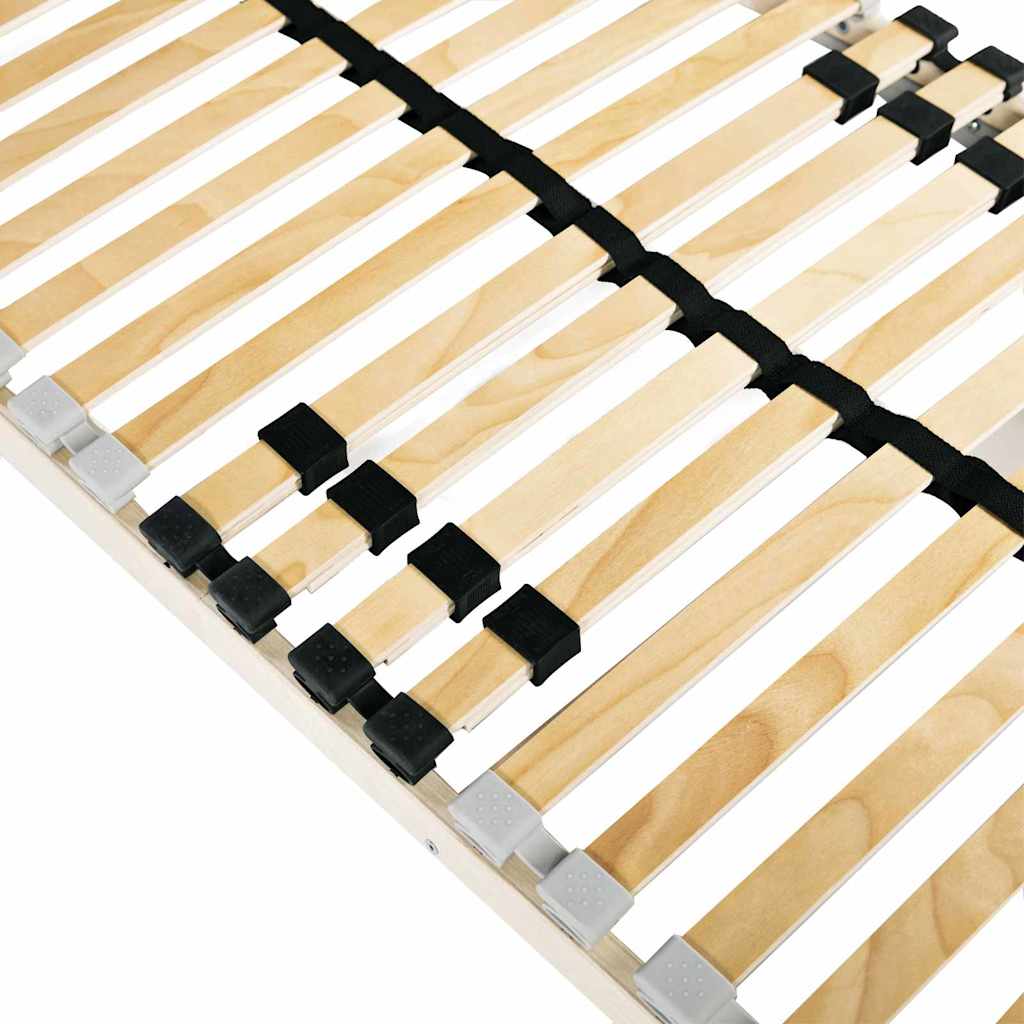 vidaXL Βάση κρεβατιού με λάμες Καφέ 120 x 190 cm Στερεό Ξύλο Μηλιάς