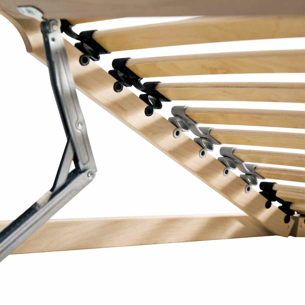 vidaXL Βάση κρεβατιού με λάμες Καφέ 120 x 190 cm Στερεό Ξύλο Μηλιάς