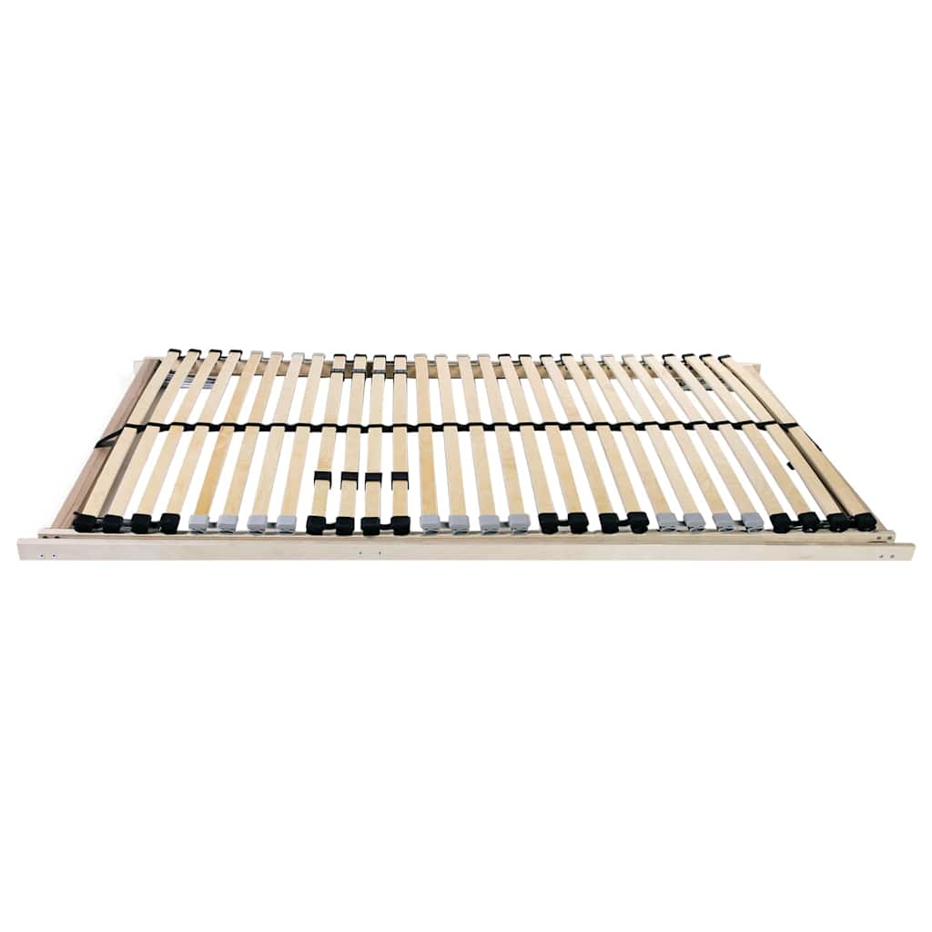 vidaXL Βάση κρεβατιού με λάμες Καφέ 120 x 190 cm Στερεό Ξύλο Μηλιάς