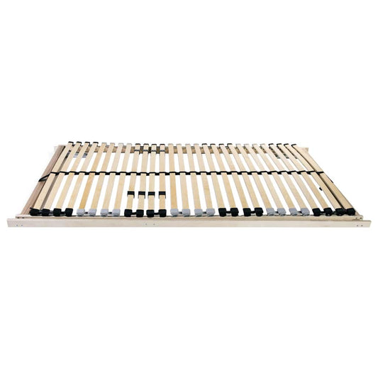 vidaXL Βάση κρεβατιού με λάμες Καφέ 120 x 190 cm Στερεό Ξύλο Μηλιάς