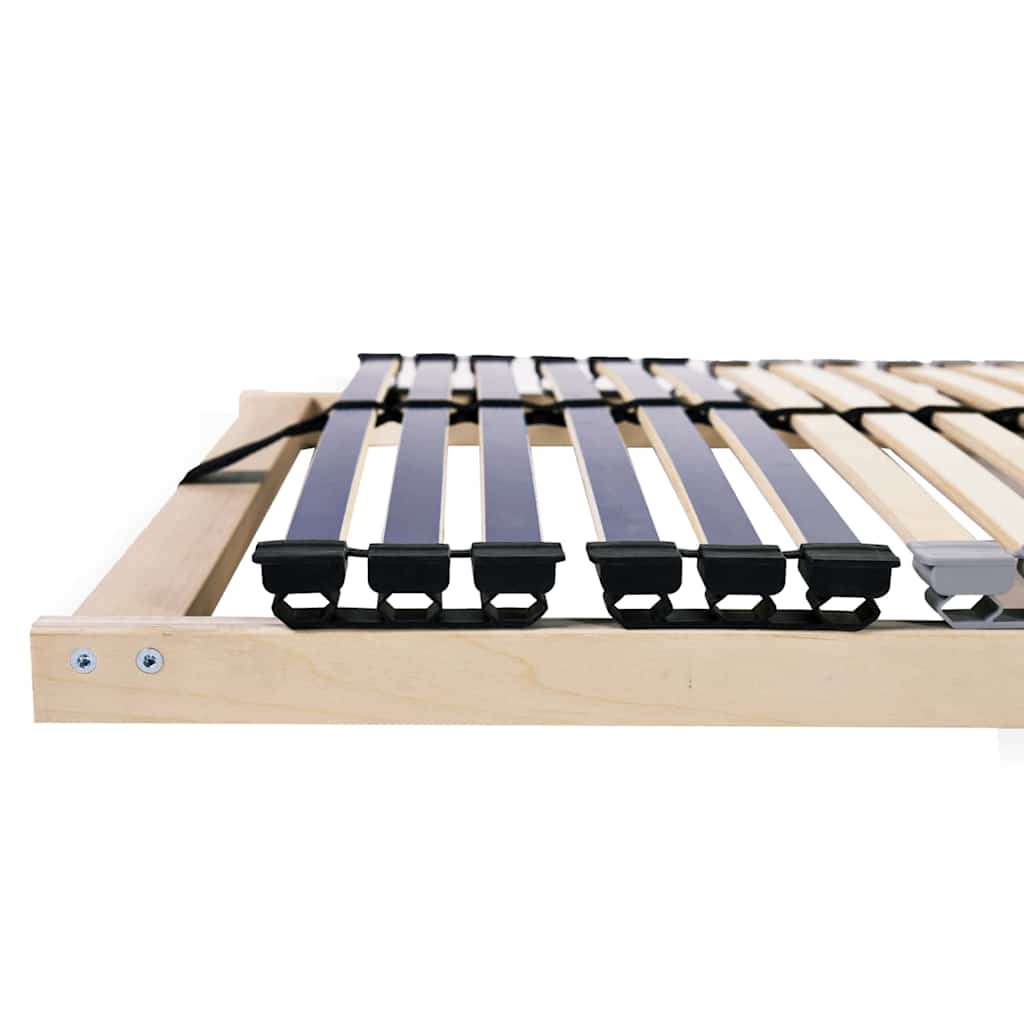 vidaXL Βάση κρεβατιού με λάμες Καφέ 80 x 190 cm Στερεό Ξύλο Μηλιάς