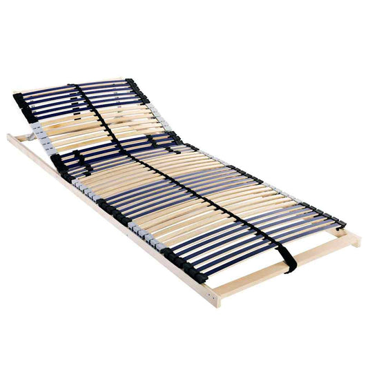 vidaXL Βάση κρεβατιού με λάμες Καφέ 80 x 190 cm Στερεό ξύλο οξιάς