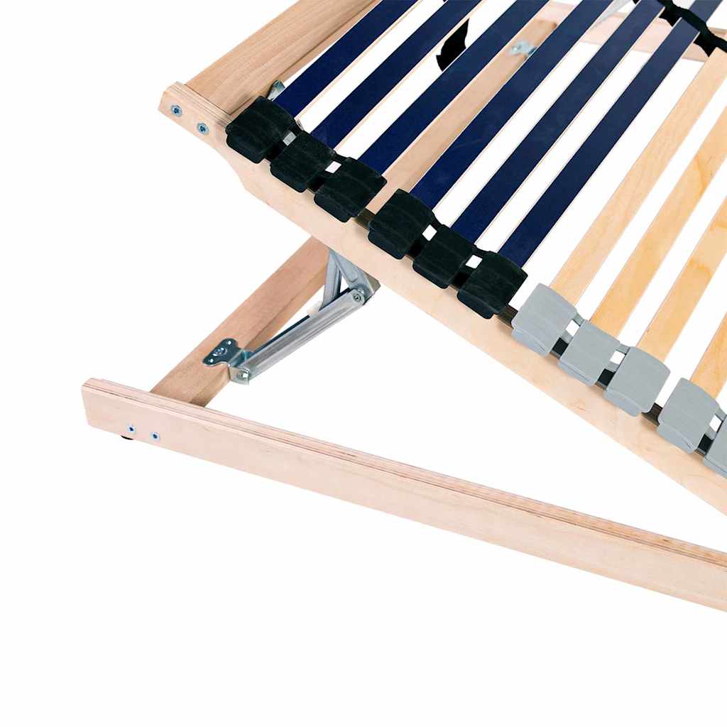 vidaXL Βάση κρεβατιού με λάμες Καφέ 70 x 190 cm Στερεό Ξύλο Μηλιάς