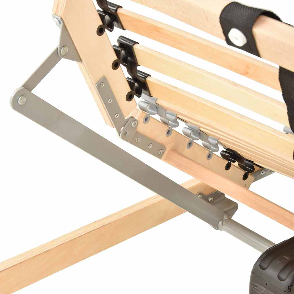 vidaXL Βάση κρεβατιού με λάμες Καφέ 100 x 190 cm Στερεό Ξύλο Μηλιάς